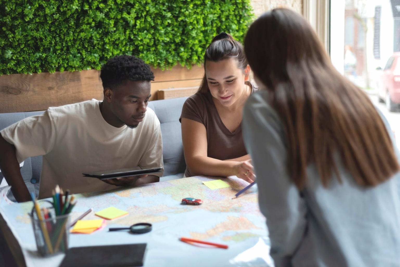Team collaboration on financial strategy planning